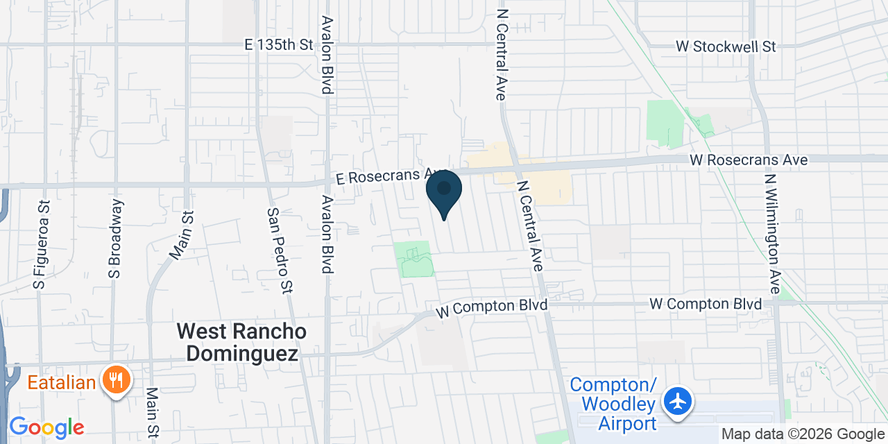 Map showing Compton, Los Angeles County, CA