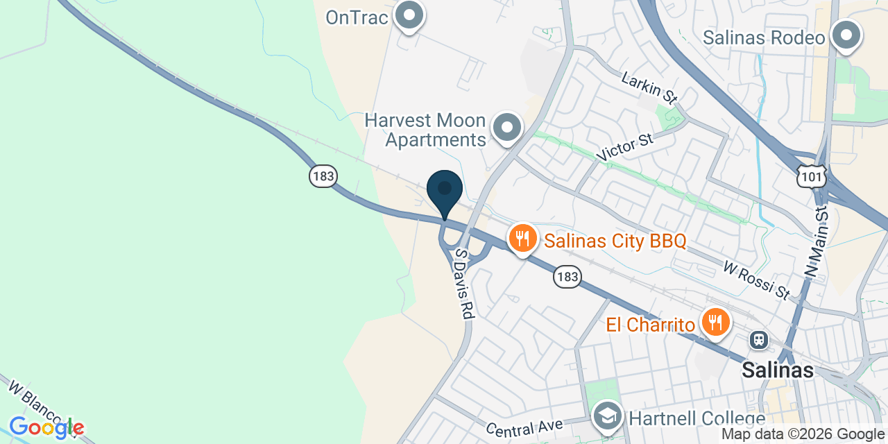 Map showing Monterey County, CA