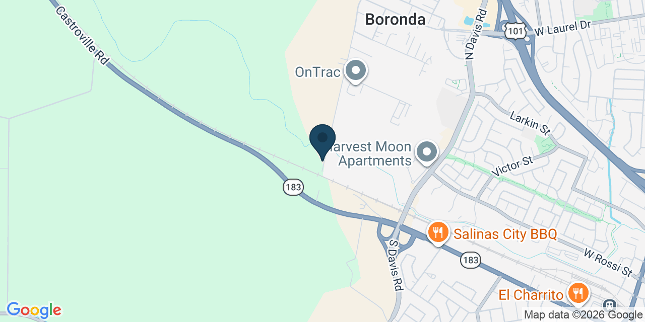 Map showing Salinas, Monterey County, CA