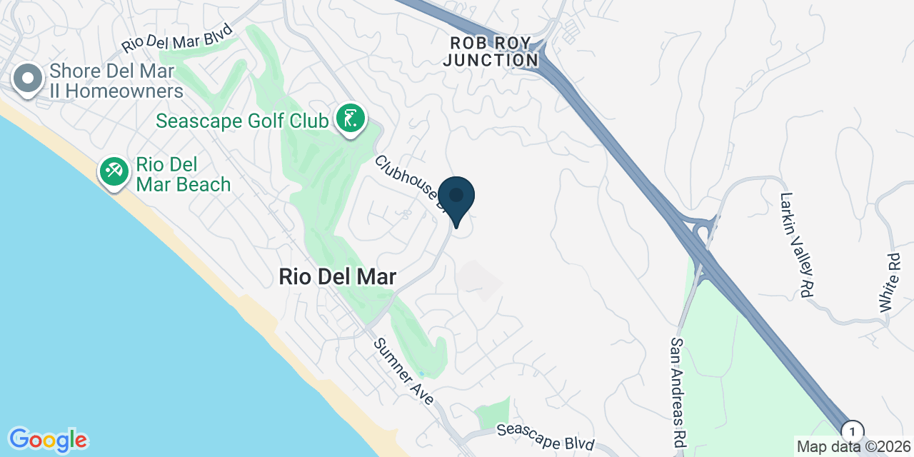 Map showing Aptos, Santa Cruz County, CA