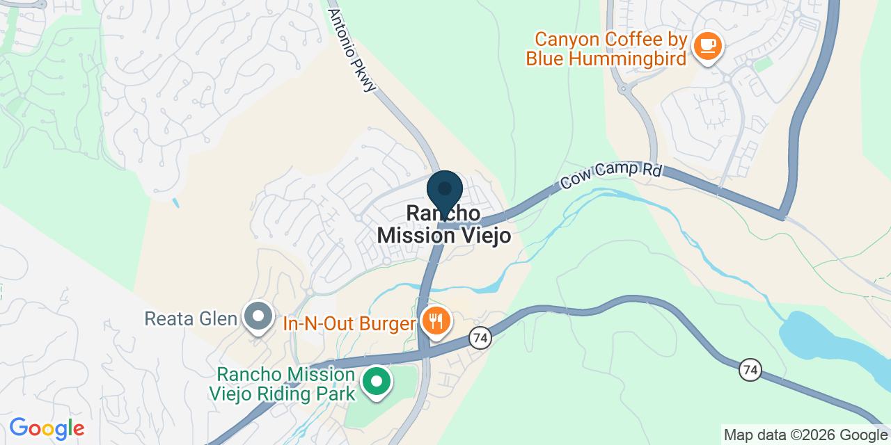 Map showing Rancho Mission Viejo, Orange County, CA