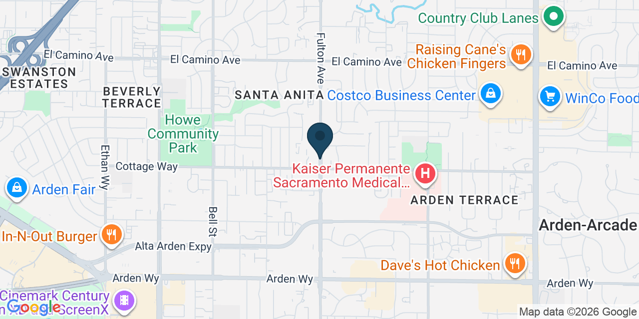 Map showing Sacramento County, CA