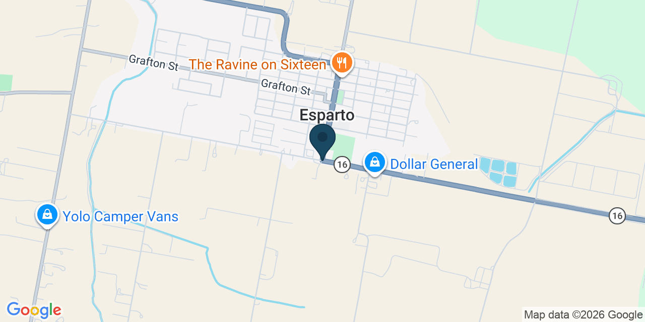 Map showing Esparto, Yolo County, CA