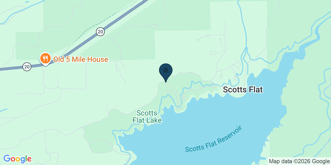 Map showing Nevada County, CA