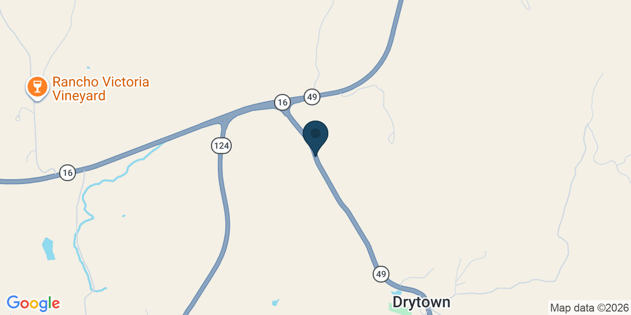Map showing Plymouth, Amador County, CA