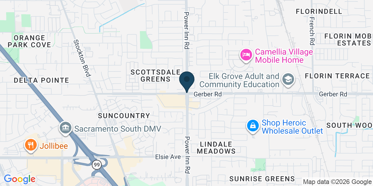 Map showing Florin, Sacramento County, CA