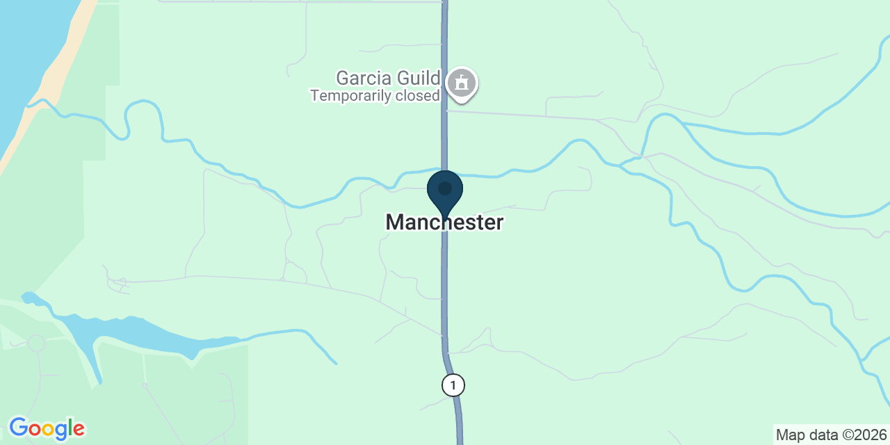 Map showing Manchester, Mendocino County, CA