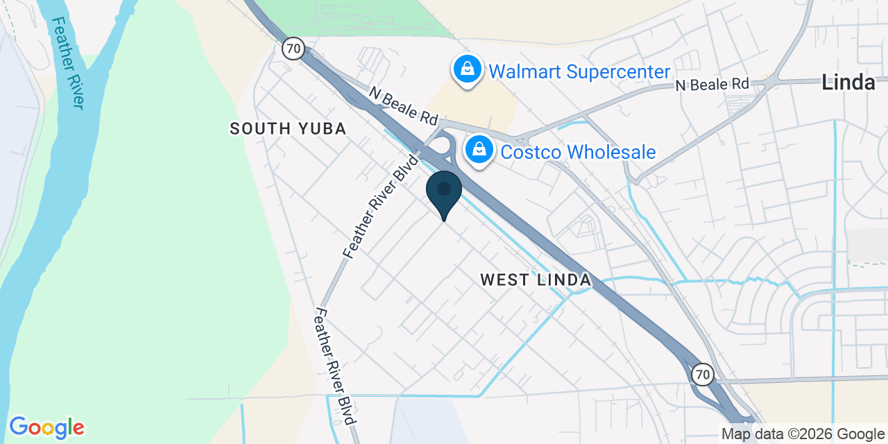Map showing Linda, Yuba County, CA