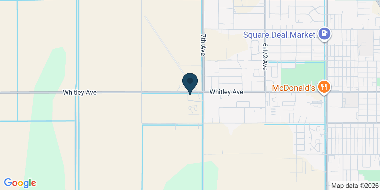 Map showing Corcoran, Kings County, CA