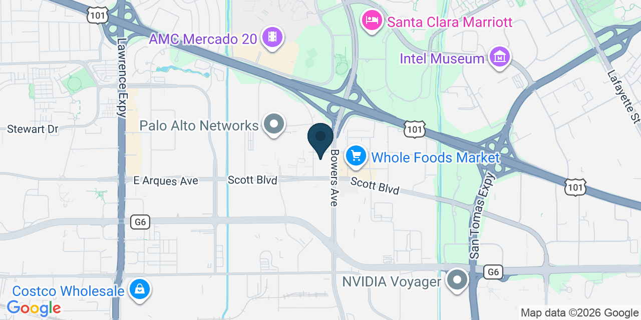 Map showing Santa Clara, Santa Clara County, CA