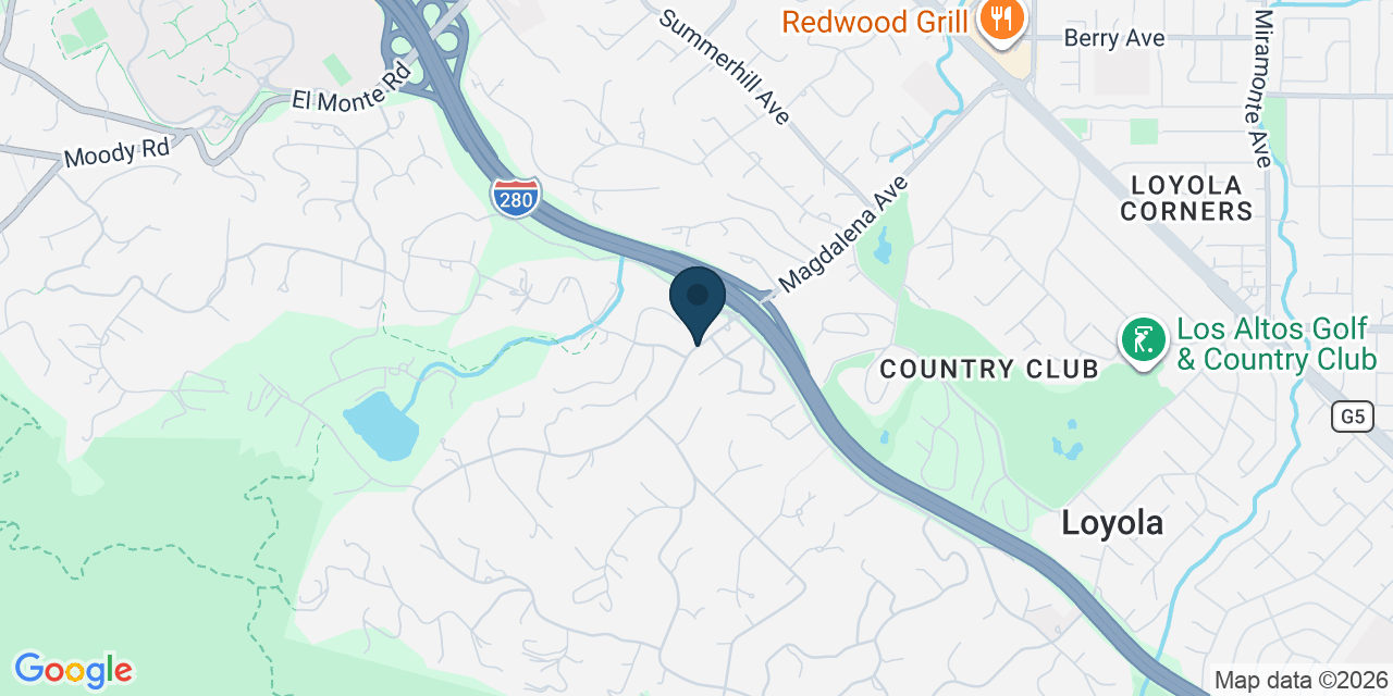 Map showing Santa Clara County, CA