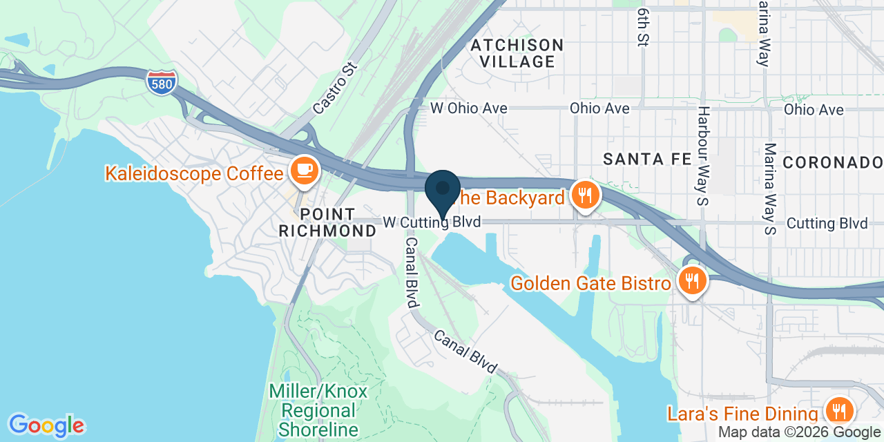 Map showing Richmond, Contra Costa County, CA