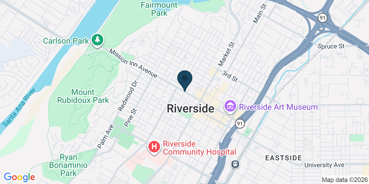 Map showing Riverside County, CA
