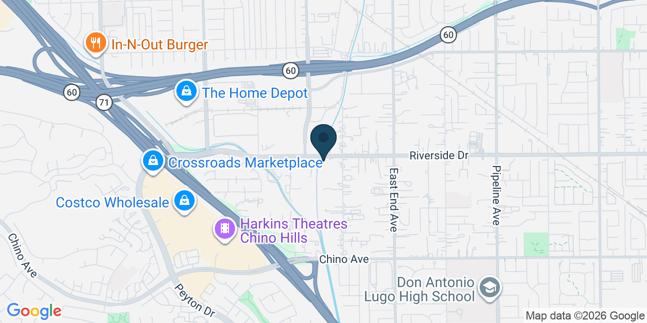 Map showing Chino, San Bernardino County, CA