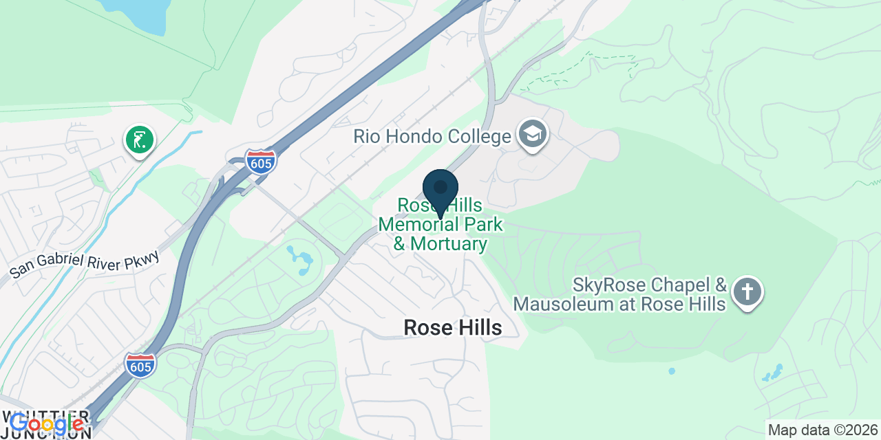 Map showing Whittier, Los Angeles County, CA