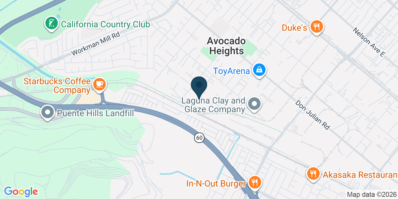 Map showing La Puente, Los Angeles County, CA