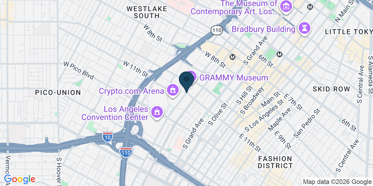 Map showing Los Angeles, Los Angeles County, CA