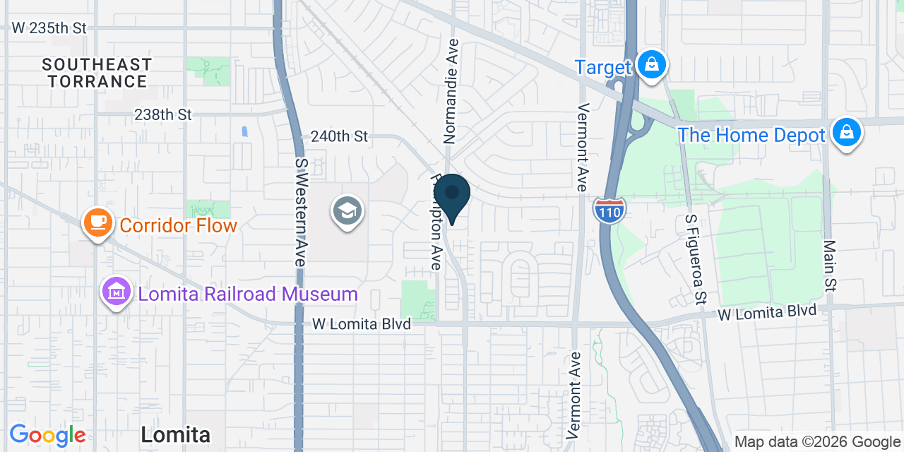 Map showing West Carson, Los Angeles County, CA