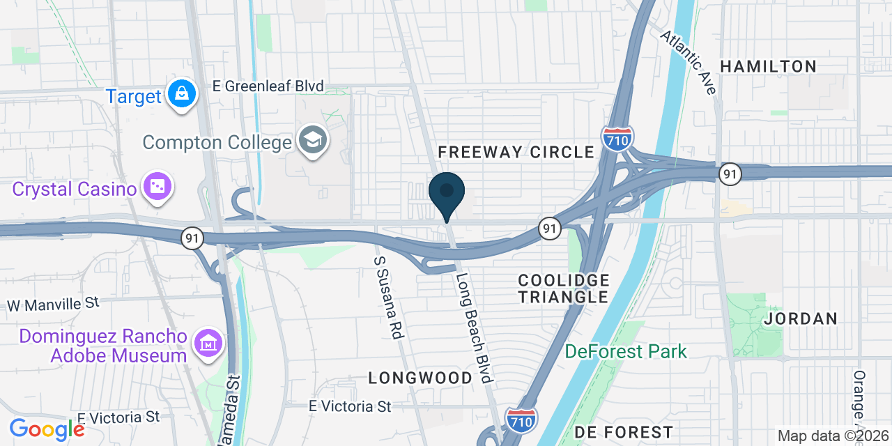 Map showing Long Beach, Los Angeles County, CA