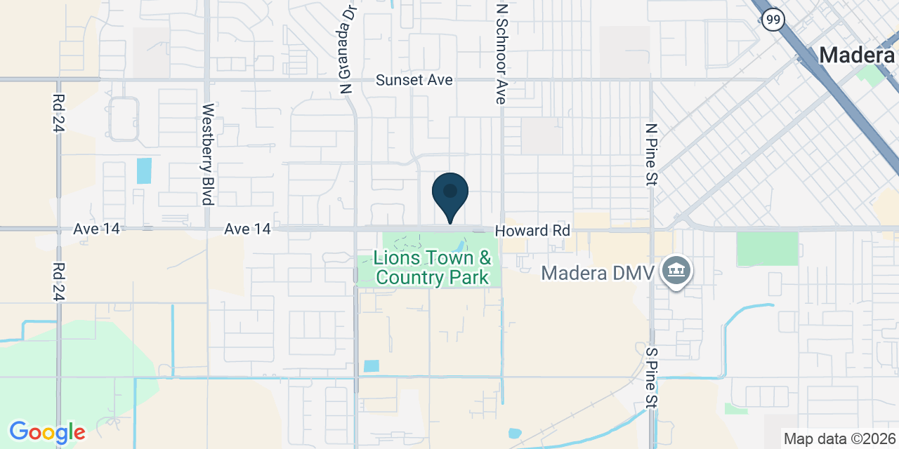 Map showing Madera, Madera County, CA