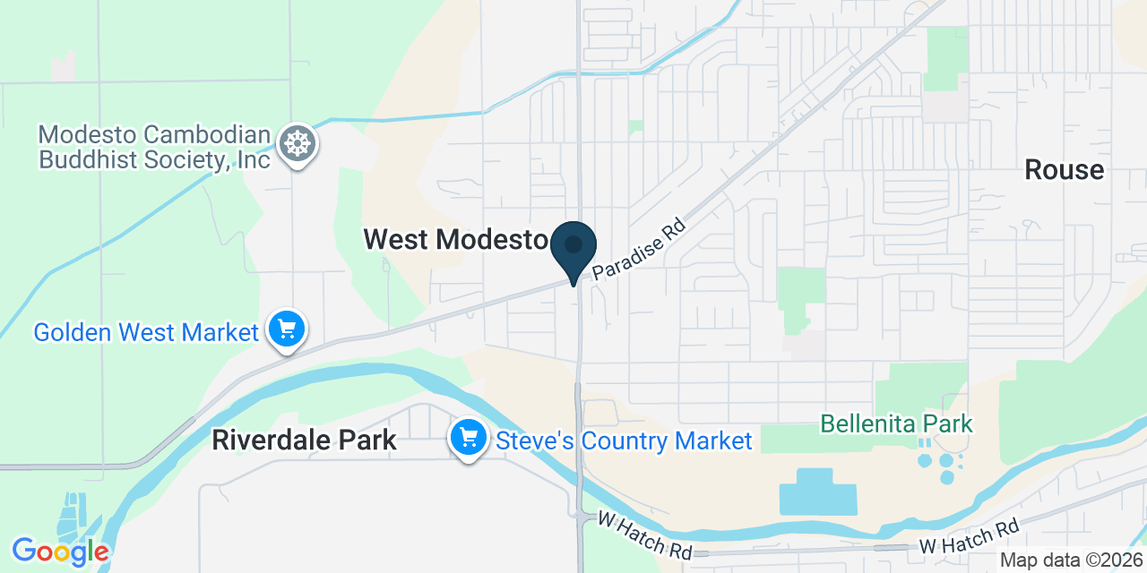 Map showing Modesto, Stanislaus County, CA