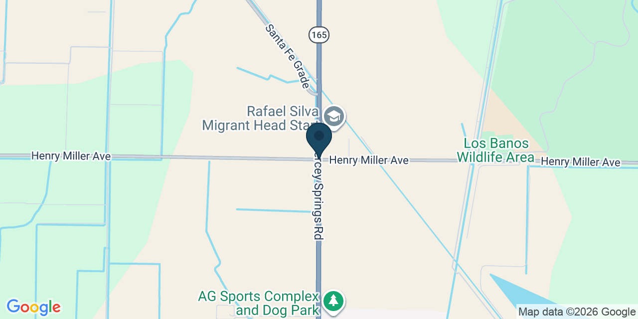 Map showing Merced County, CA