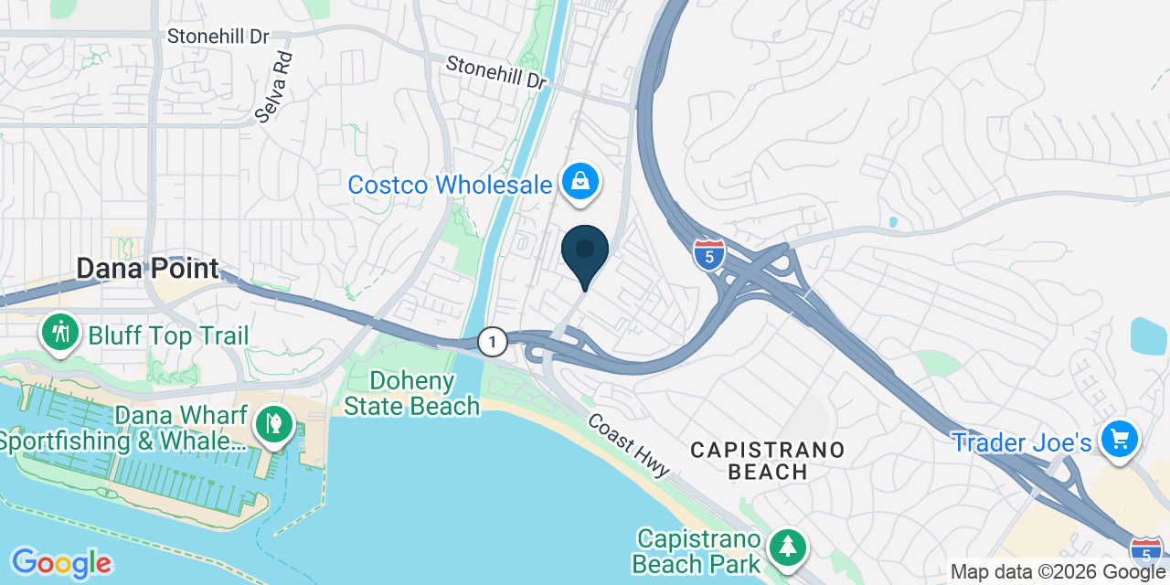 Map showing Dana Point, Orange County, CA