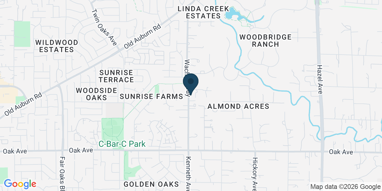 Map showing Orangevale, Sacramento County, CA