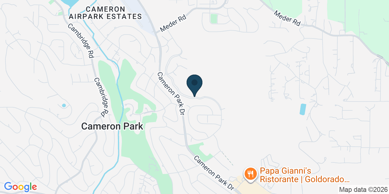 Map showing Cameron Park, El Dorado County, CA
