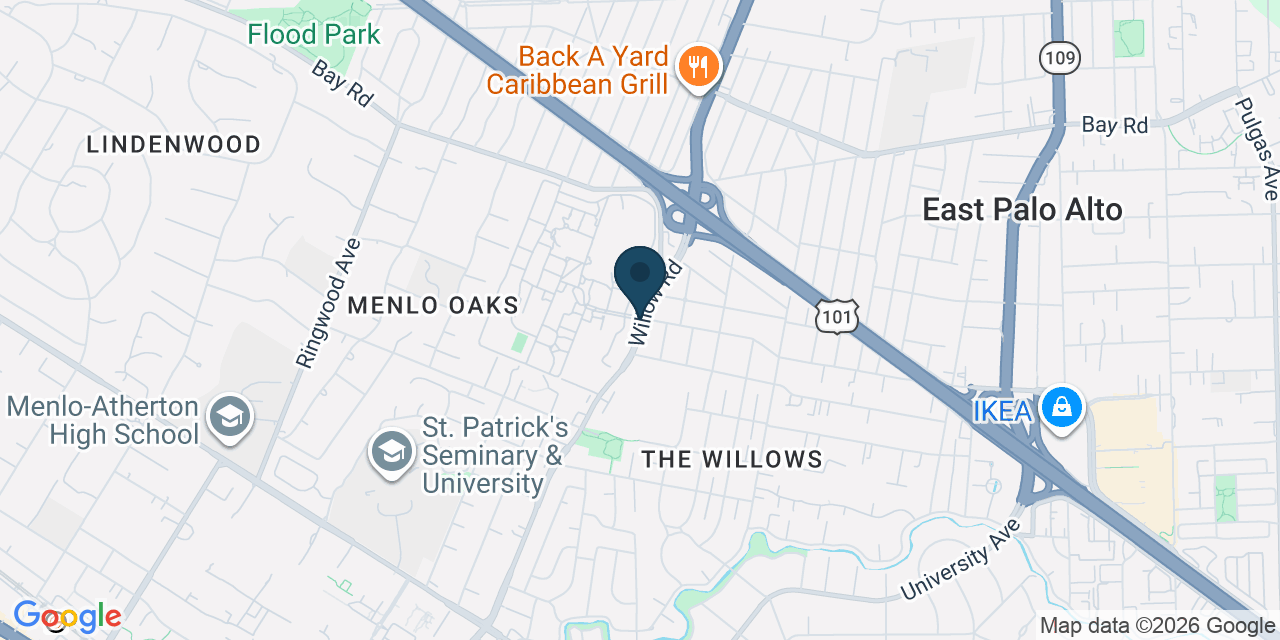 Map showing San Mateo County, CA