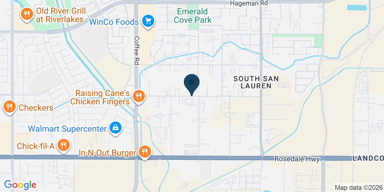 Map showing Kern County, CA