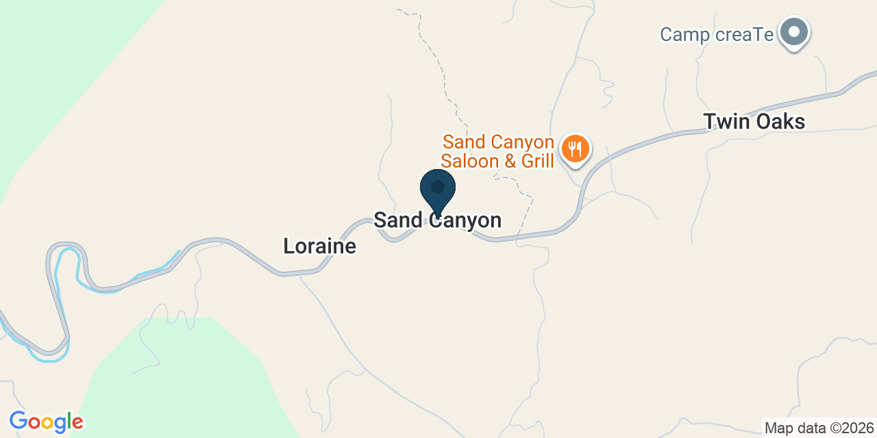 Map showing Sand Canyon, Kern County, CA