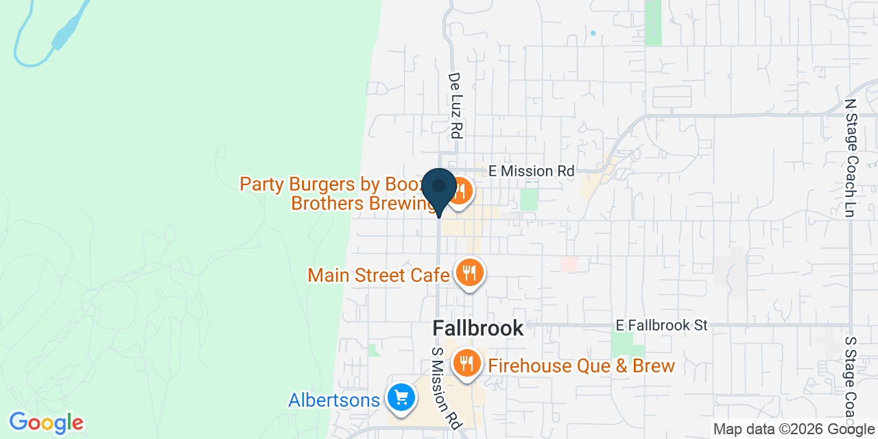 Map showing Fallbrook, San Diego County, CA