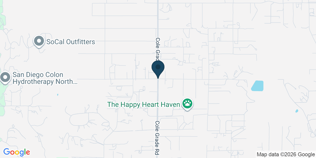 Map showing Valley Center, San Diego County, CA