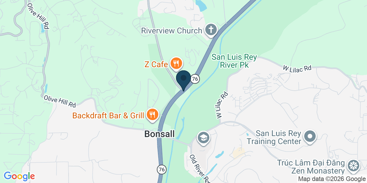 Map showing San Diego County, CA