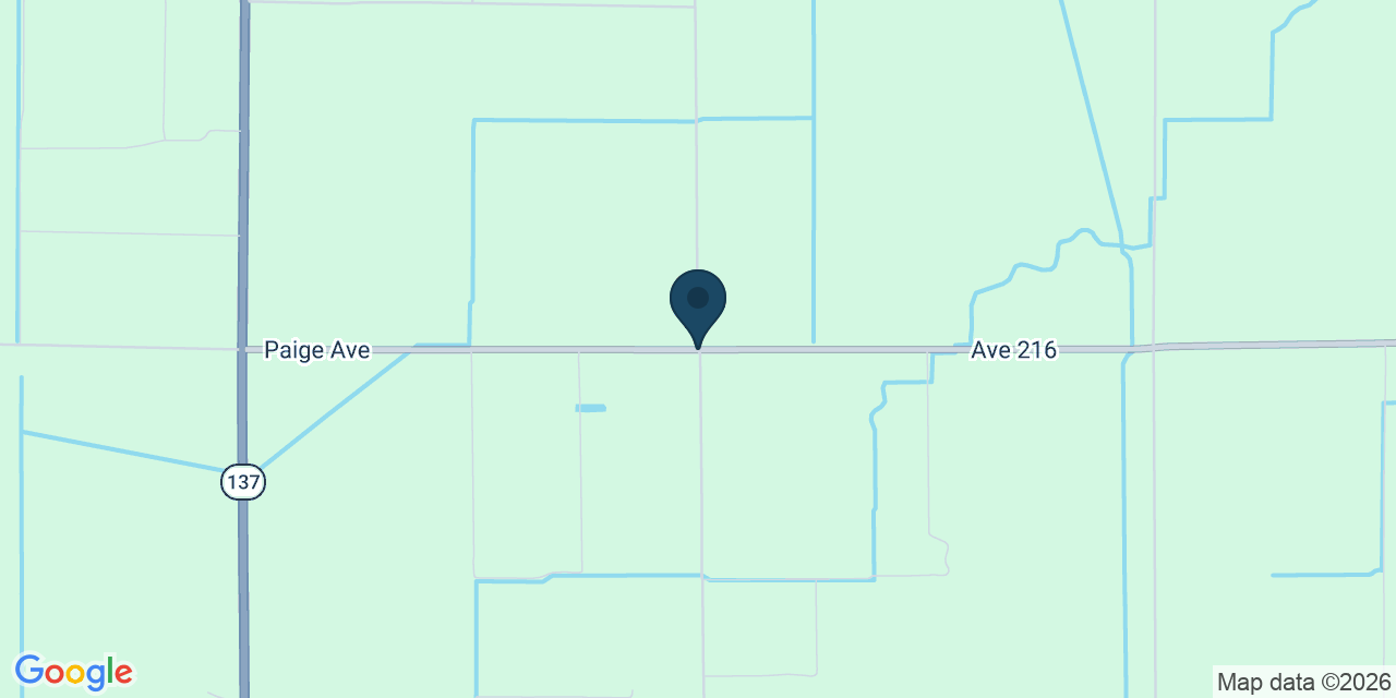 Map showing Tulare County, CA