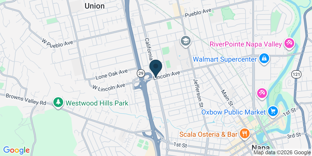 Map showing Napa, Napa County, CA