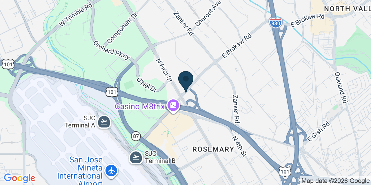 Map showing San Jose, Santa Clara County, CA