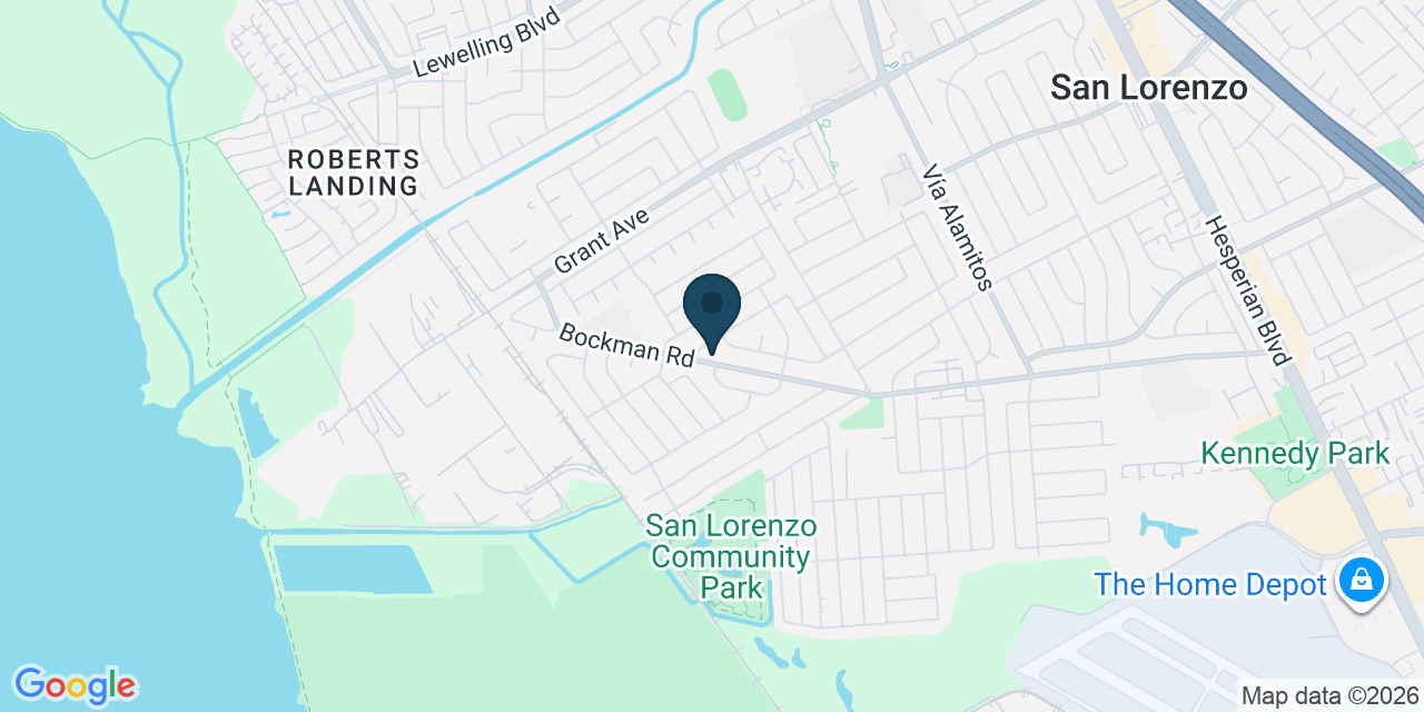 Map showing San Lorenzo, Alameda County, CA