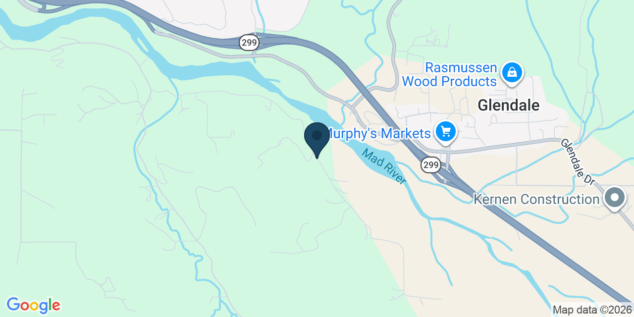 Map showing Humboldt County, CA