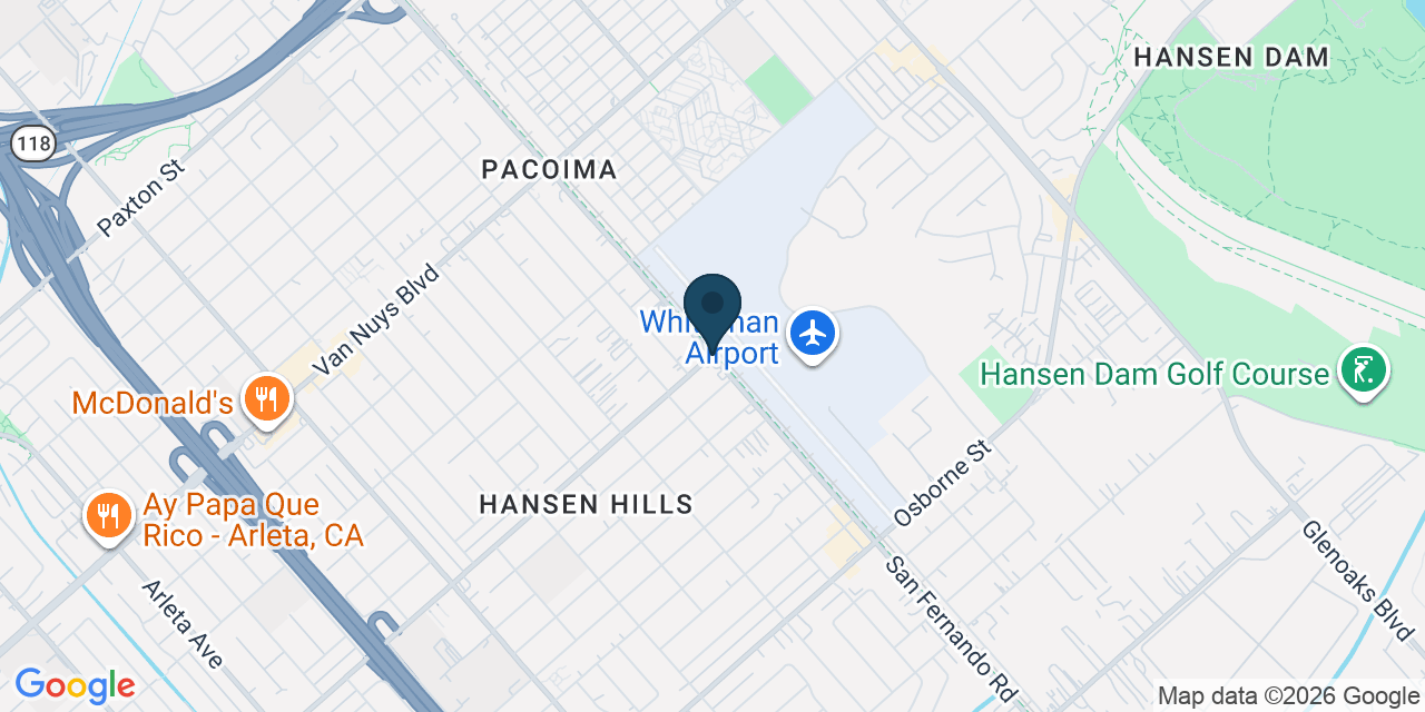 Map showing Los Angeles County, CA