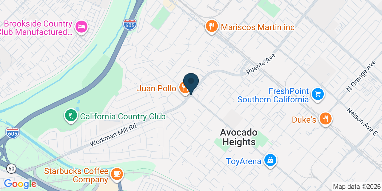 Map showing Avocado Heights, Los Angeles County, CA