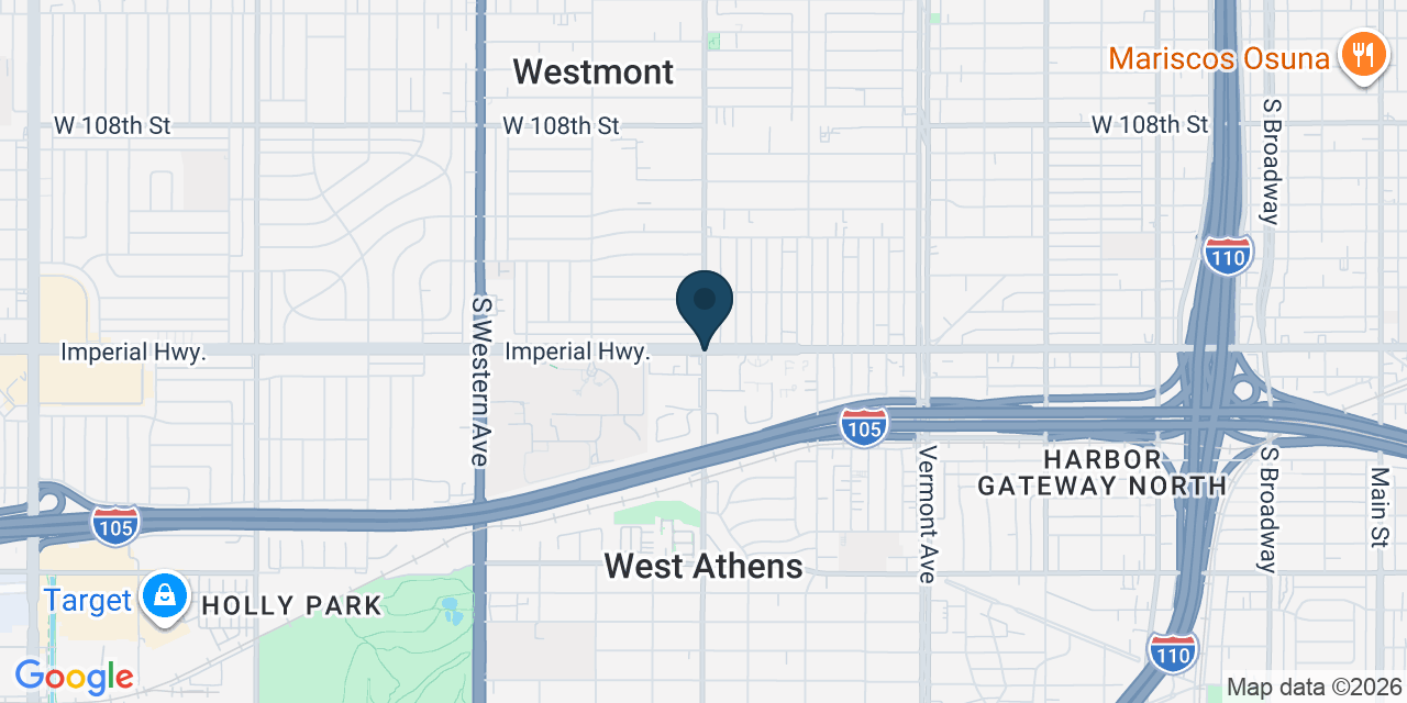 Map showing Westmont, Los Angeles County, CA