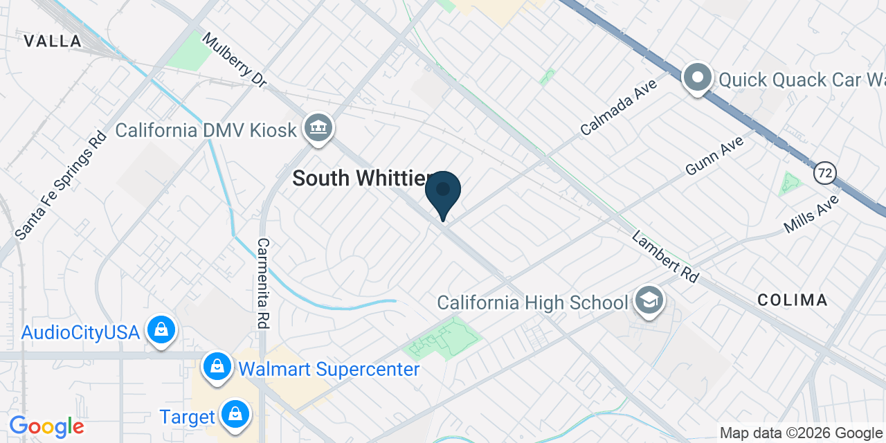 Map showing Whittier, Los Angeles County, CA