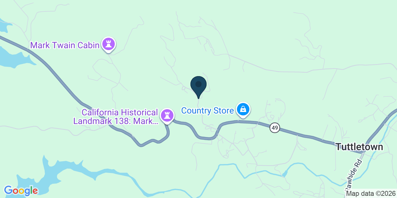 Map showing Sonora, Tuolumne County, CA