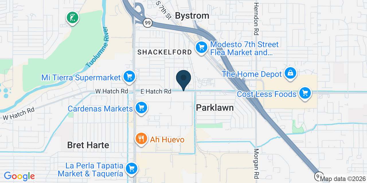 Map showing Modesto, Stanislaus County, CA