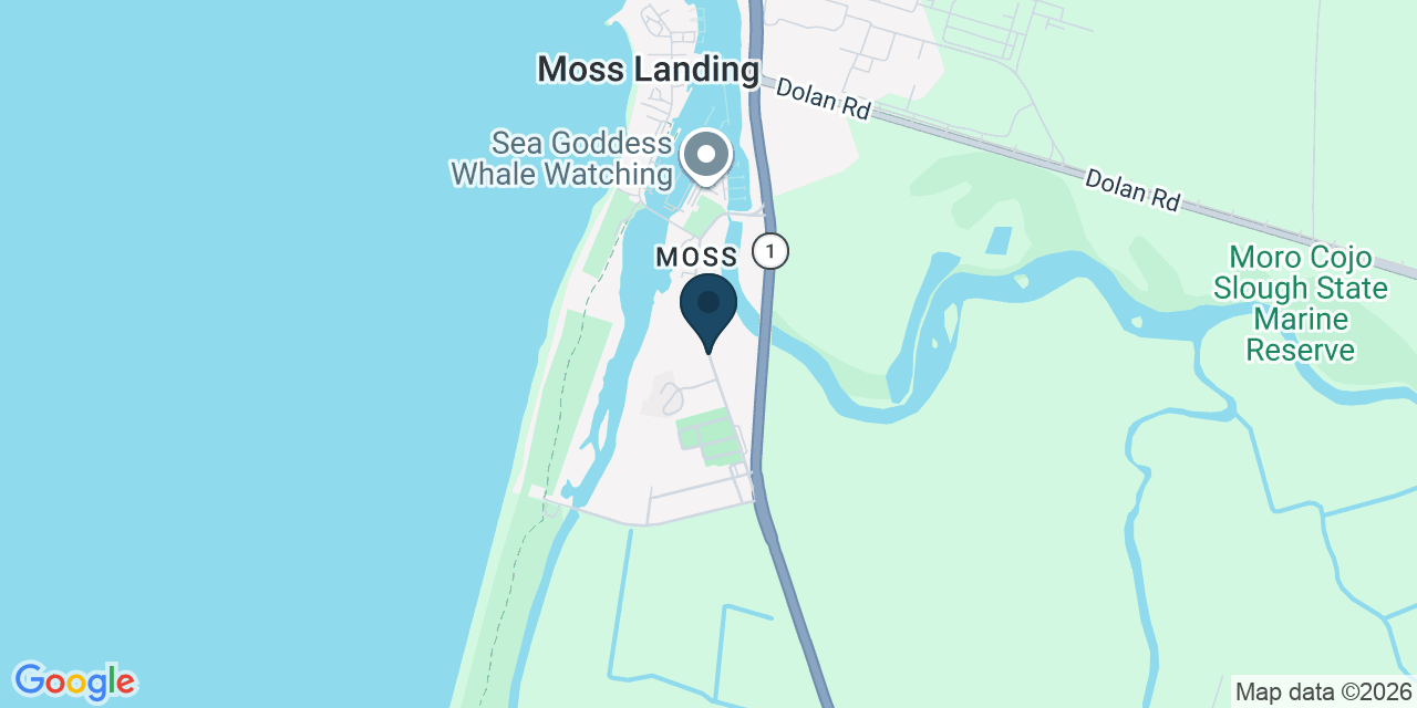 Map showing Moss Landing, Monterey County, CA