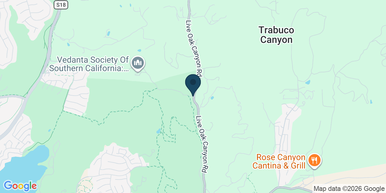 Map showing Trabuco Canyon, Orange County, CA