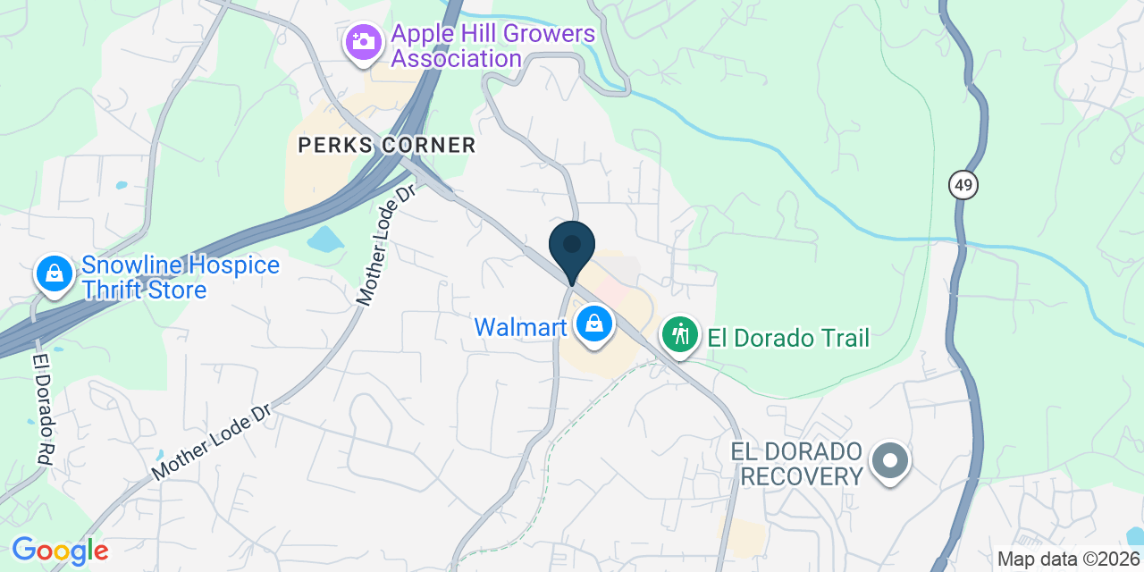 Map showing Diamond Springs, El Dorado County, CA