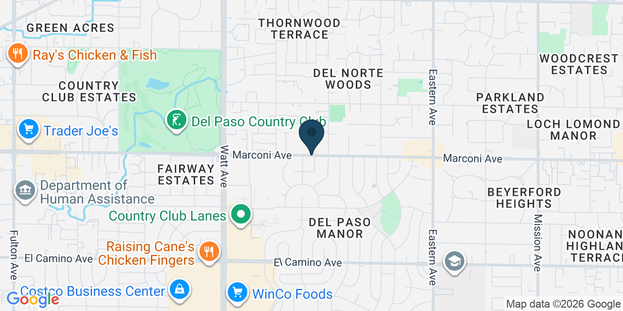 Map showing Sacramento County, CA